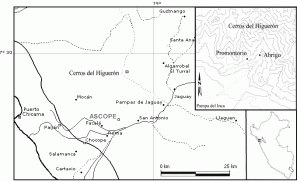 Pictografías en la Quebrada del Higuerón Valle Chicama, Perú