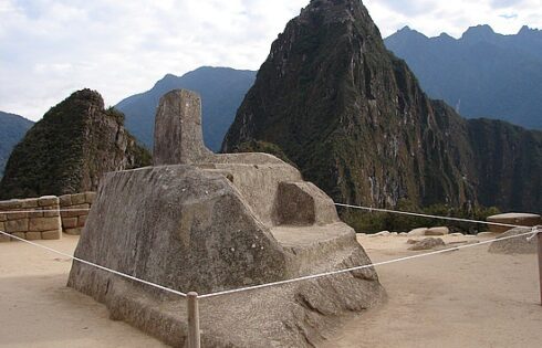 the intihuatana rock machu picchu