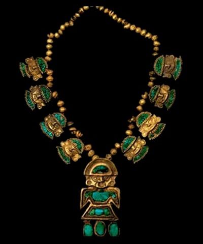 Collar de Oro y Crisocola