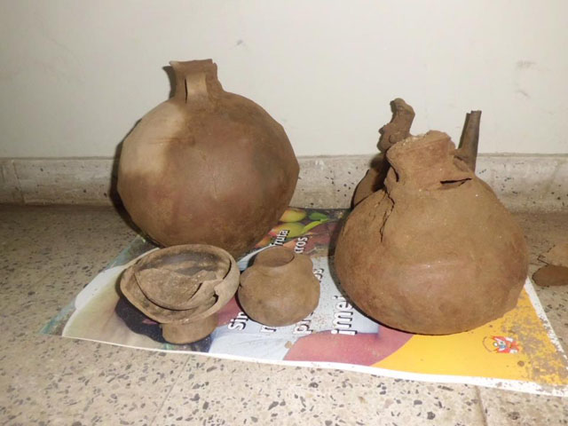 Hallan cerámicas de cultura Chimú durante obras de saneamiento en Casma, Ancash, Perú