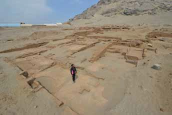 Excavaciones en la ladera oeste del Cerro Blanco 2016-2017, Huacas de Moche, Trujillo, Perú