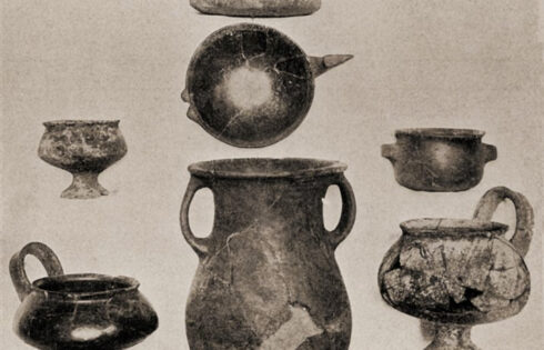 Foto: Hiram Bingham. Cerámica procedente de Machu Picchu.